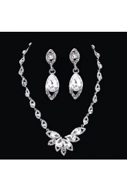 Elegant Design Alloy With Rhinestone Wedding/Special Occaision / Party Jewelry Set.