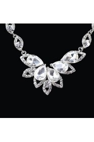 Elegant Design Alloy With Rhinestone Wedding/Special Occaision / Party Jewelry Set.