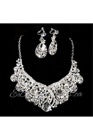 Women's Alloy/Rhinestone Wedding/Party Jewelry Set