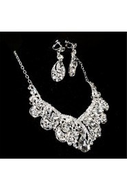 Women's Alloy/Rhinestone Wedding/Party Jewelry Set