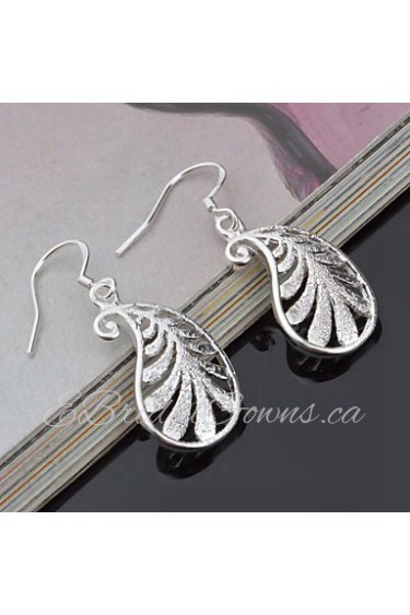 Women's Titanium Bow Drop Earrings