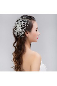 Bride's Flower Shape Crystal Rhinestone Forehead Wedding Headdress 1 PC