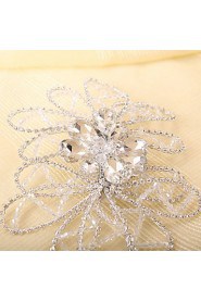 Bride's Flower Shape Crystal Rhinestone Forehead Wedding Headdress 1 PC