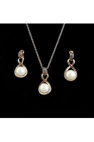 Jewelry Set Women's Anniversary / Birthday / Gift / Party / Special Occasion Jewelry Sets Alloy Imitation Pearl Necklaces / Earrings Gold