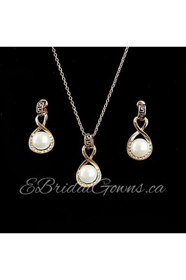 Jewelry Set Women's Anniversary / Birthday / Gift / Party / Special Occasion Jewelry Sets Alloy Imitation Pearl Necklaces / Earrings Gold