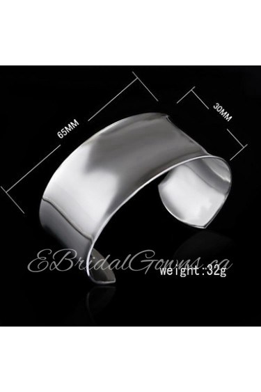 Women's Cuff Bracelet Silver Non Stone