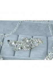 Women's Silver Alloy Rhinestone Cubic Zirconia Jewelry Set