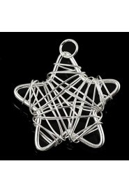 Fashionable Women'sStar-Shaped Wrapped Wire Silvering Pendants (1Pc)