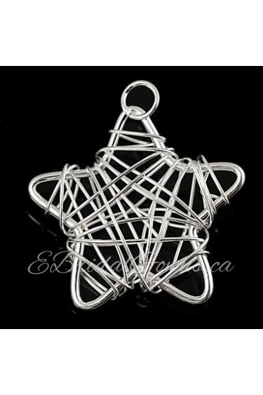 Fashionable Women'sStar-Shaped Wrapped Wire Silvering Pendants (1Pc)