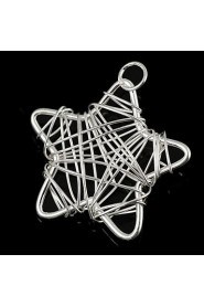 Fashionable Women'sStar-Shaped Wrapped Wire Silvering Pendants (1Pc)