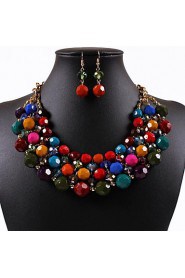 Jewelry Set Women's Party Jewelry Sets Alloy Non Stone Earrings / Necklaces Gold