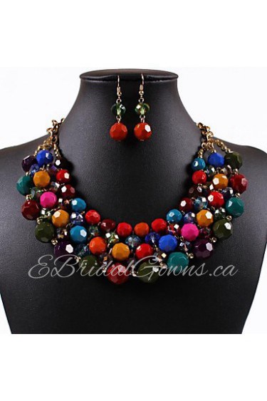 Jewelry Set Women's Party Jewelry Sets Alloy Non Stone Earrings / Necklaces Gold