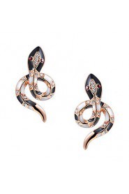 Women's Fashion Elegant Snake Alloy Stud Earrings