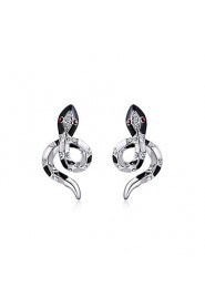 Women's Fashion Elegant Snake Alloy Stud Earrings