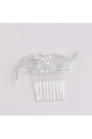 Women's Rhinestone Headpiece-Wedding / Special Occasion / Casual / Office & Career / Outdoor Hair Combs 1 Piece Gold / Clear Round