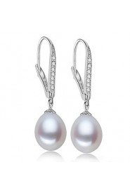 Drop Earrings Women's Silver/Pearl Earring Rhinestone