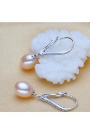 Drop Earrings Women's Silver/Pearl Earring Rhinestone