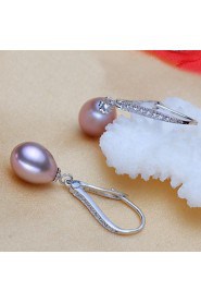 Drop Earrings Women's Silver/Pearl Earring Rhinestone