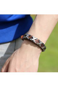 Classic Style X Shape Genuine Leather Bracelet(Brown,Black)(1Pc)