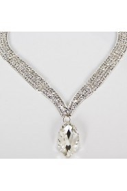 Jewelry Set Women's Wedding / Engagement / Special Occasion Jewelry Sets Alloy Rhinestone Necklaces / Earrings As the Picture