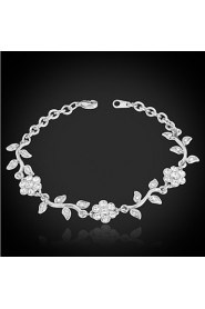 Cute Women's Trendy Fashion Jewelry 18K Real Gold Platinum Plated Bracelet Bangle Rhinestone Crystal for Women