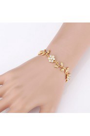 Cute Women's Trendy Fashion Jewelry 18K Real Gold Platinum Plated Bracelet Bangle Rhinestone Crystal for Women