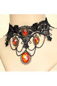 Women's Lace Wedding/Party/Casual Fashion Short Necklace With Crystal