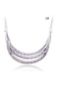 Europestyle Retro Three Layers Of Rods Strip-Type Alloy Necklace