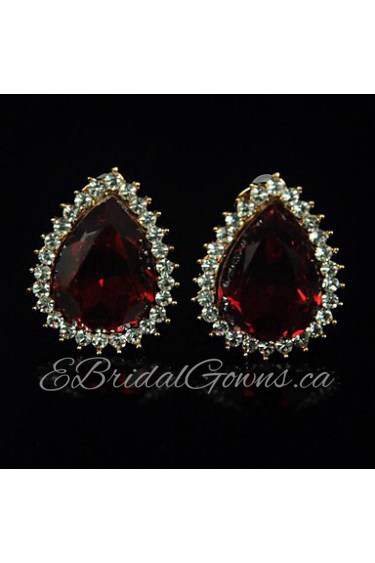 Women's Red Gem Stud