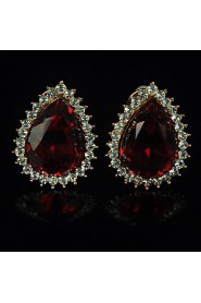 Women's Red Gem Stud