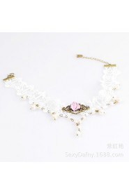 Bride Rich Atmosphere Quality Flower Lace Necklace