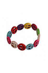 1.5mm Colorful Peace Symbol Bracelet