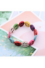 1.5mm Colorful Peace Symbol Bracelet