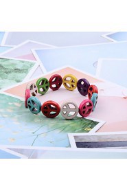 1.5mm Colorful Peace Symbol Bracelet