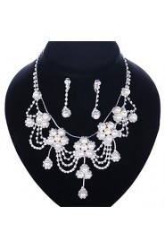 Elegant Alloy With Rhinestone Ladies' Jewelry Sets