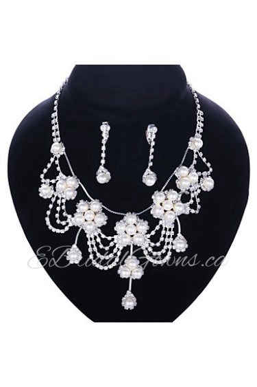 Elegant Alloy With Rhinestone Ladies' Jewelry Sets