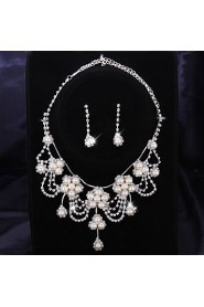 Elegant Alloy With Rhinestone Ladies' Jewelry Sets