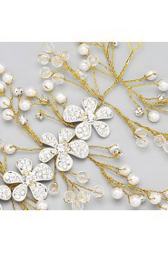 Women's / Flower Girl's Rhinestone / Alloy / Imitation Pearl Headpiece-Wedding / Special Occasion Headbands 1 Piece Clear Round