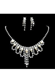 Jewelry Set Women's Anniversary / Wedding / Engagement / Birthday / Gift / Party / Special Occasion Jewelry Sets Alloy Rhinestone Silver