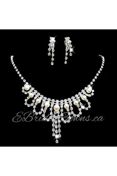 Jewelry Set Women's Anniversary / Wedding / Engagement / Birthday / Gift / Party / Special Occasion Jewelry Sets Alloy Rhinestone Silver