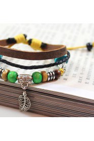 Unisex Chain Bracelet Alloy / Leather / Rope Non Stone