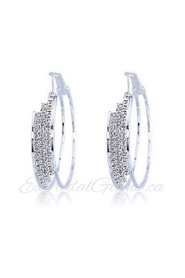 Hoop Earrings Women's Alloy Earring Crystal