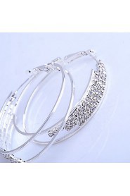 Hoop Earrings Women's Alloy Earring Crystal