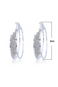 Hoop Earrings Women's Alloy Earring Crystal