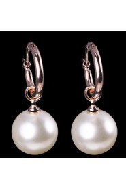 Hoop Earrings Women's Alloy Earring Imitation Pearl