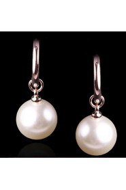 Hoop Earrings Women's Alloy Earring Imitation Pearl