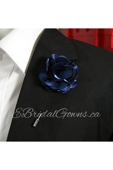 Men's Casual Dark Blue Silk Goods Brooch