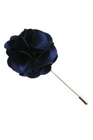 Men's Casual Dark Blue Silk Goods Brooch