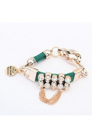 Women's European Style Exaggerated Fashion Punk Skull Bracelet