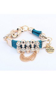 Women's European Style Exaggerated Fashion Punk Skull Bracelet